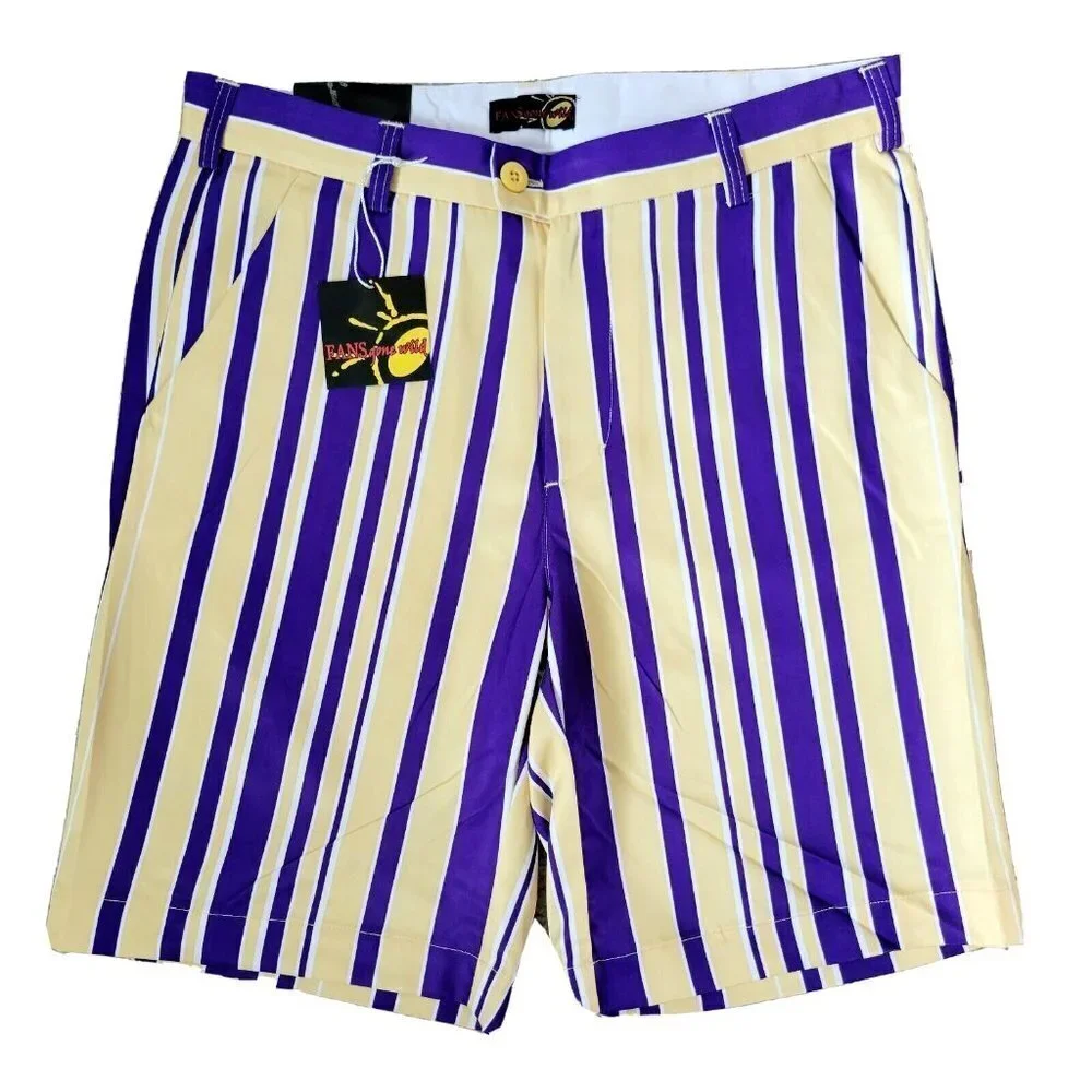 Fans Gone Wild Shorts 32 NWT Men's LSU Louisiana State University Geaux …